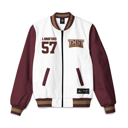 Texas State - NCAA Football : Ian Langford - Bomber Jacket-0