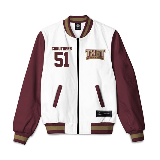 Texas State - NCAA Football : Jacob Caruthers - Bomber Jacket-0