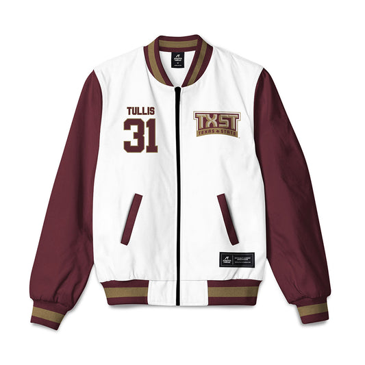 Texas State - NCAA Women's Basketball : Tiffany Tullis - Bomber Jacket-0