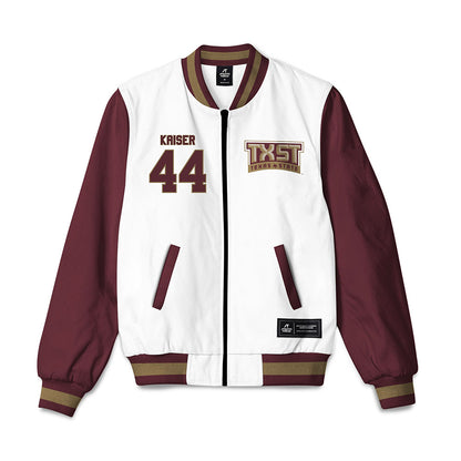 Texas State - NCAA Football : Karson Kaiser - Bomber Jacket-0