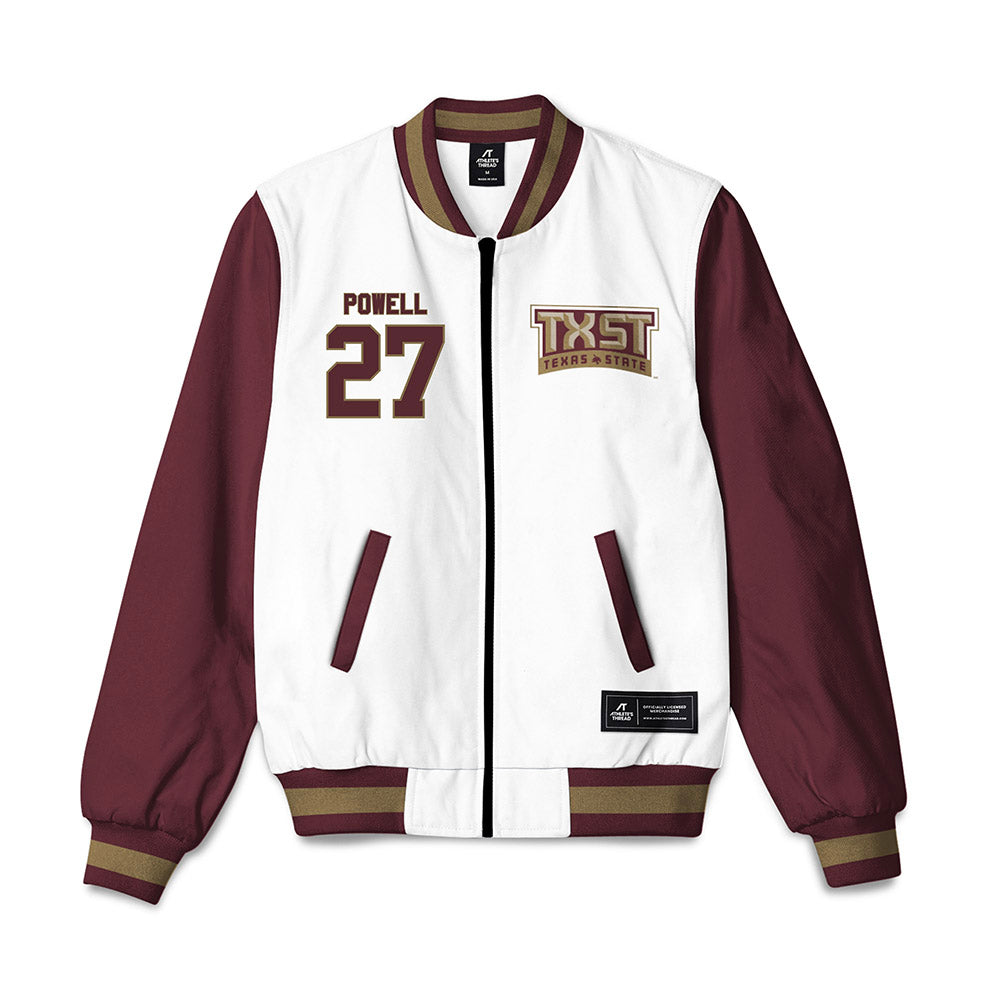 Texas State - NCAA Football : Cordarian Powell - Bomber Jacket-0