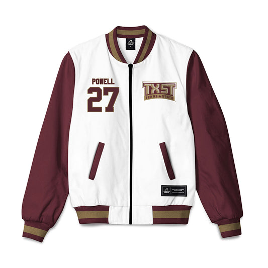 Texas State - NCAA Football : Cordarian Powell - Bomber Jacket-0