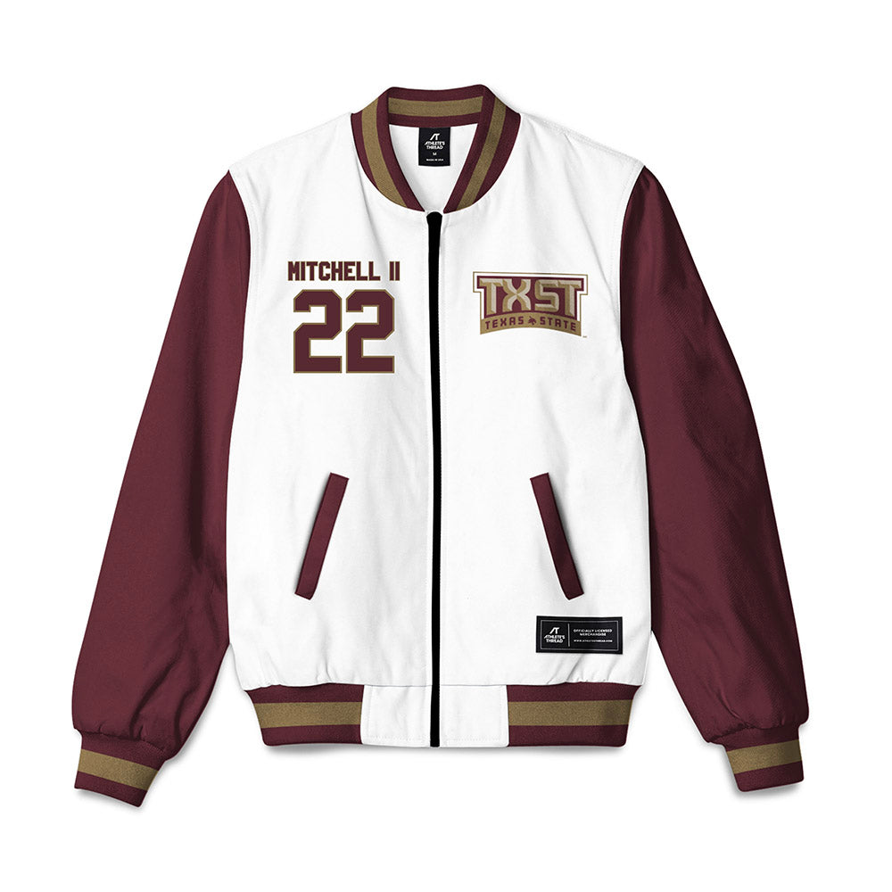 Texas State - NCAA Football : William Mitchell II - Bomber Jacket-0