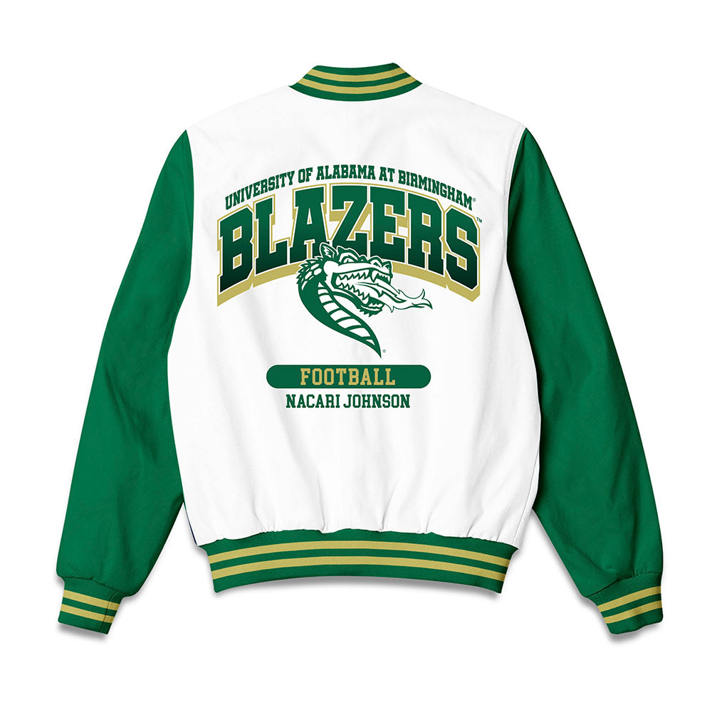 UAB - NCAA Football : Nacari Johnson - Bomber Jacket