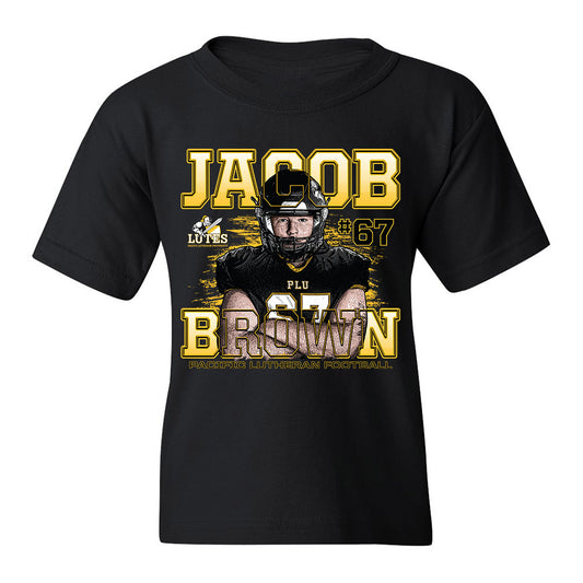 PLU - NCAA Football : Jacob Brown - Youth T-Shirt Individual Caricature
