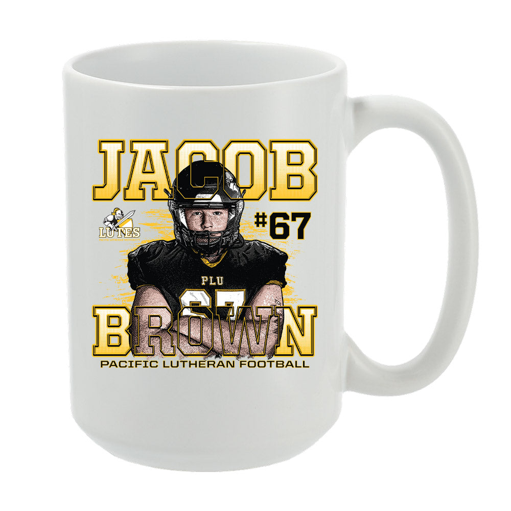 PLU - NCAA Football : Jacob Brown - Mug Individual Caricature
