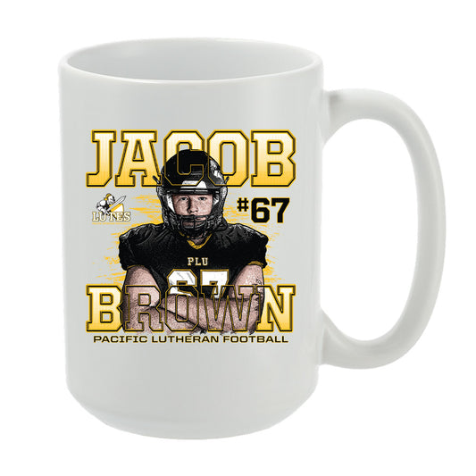 PLU - NCAA Football : Jacob Brown - Mug Individual Caricature