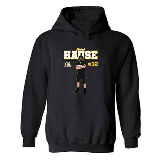 PLU - NCAA Football : Michael Hause - Hooded Sweatshirt Individual Caricature