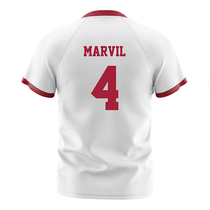 Arkansas - NCAA Women's Soccer : Presley Marvil - White Soccer Jersey-1