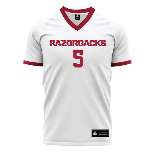 Arkansas - NCAA Women's Soccer : Bella Field - White Soccer Jersey