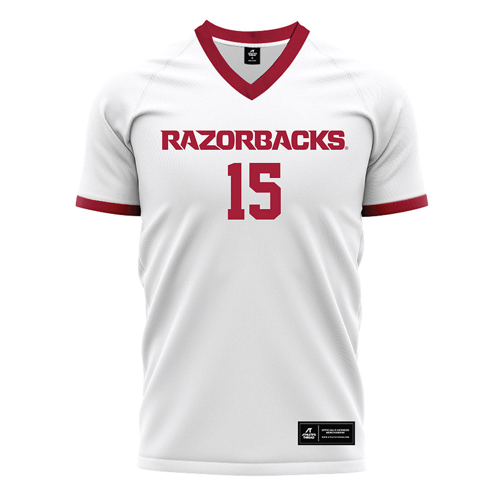 Arkansas - NCAA Women's Soccer : Sabrina Jones - Soccer Jersey White