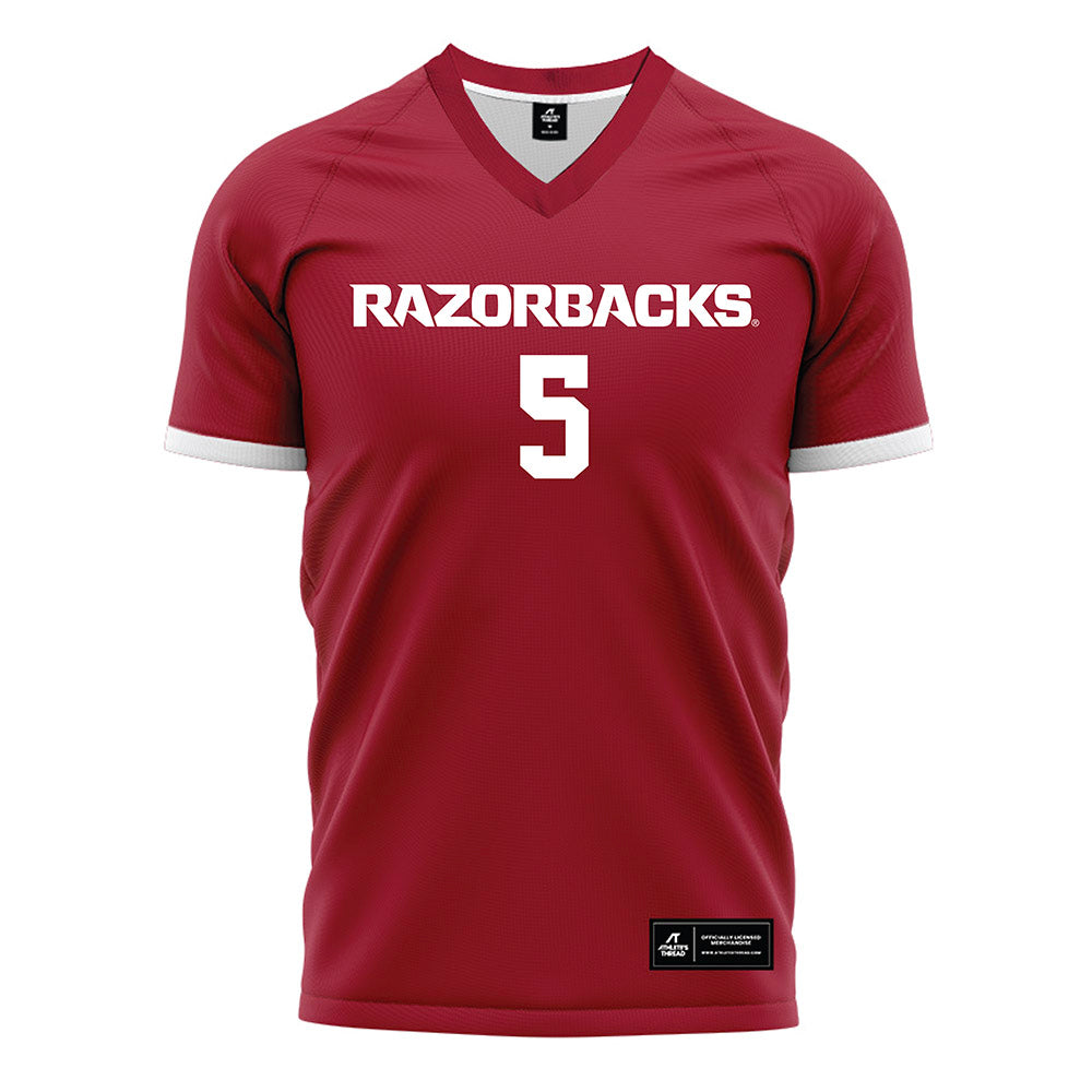 Arkansas - NCAA Women's Soccer : Bella Field - Red Soccer Jersey