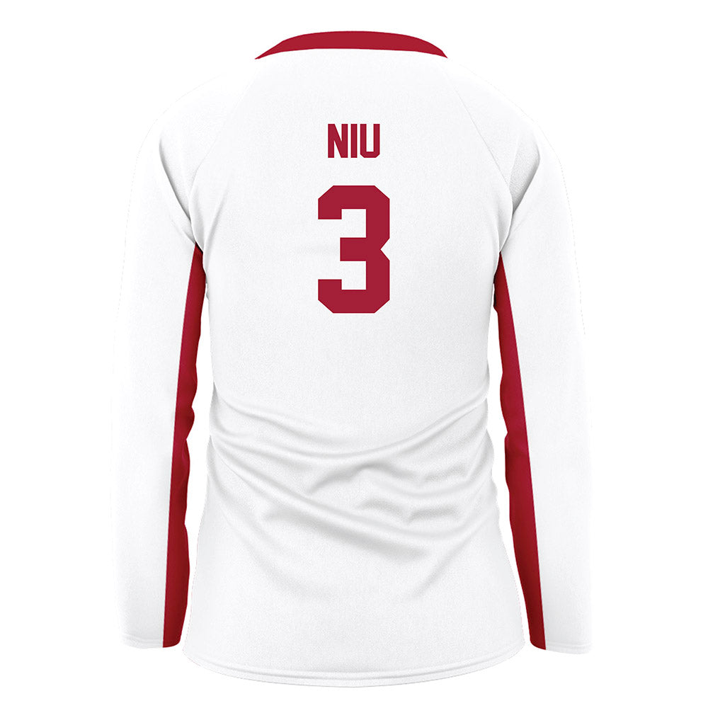 Arkansas - NCAA Women's Volleyball : Livia Niu - White Volleyball Jersey-1