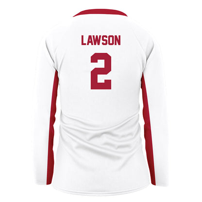 Arkansas - NCAA Women's Volleyball : Jada Lawson - White Volleyball Jersey