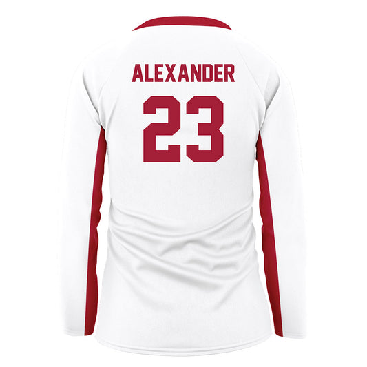 Arkansas - NCAA Women's Volleyball : Aleki Alexander - White Volleyball Jersey