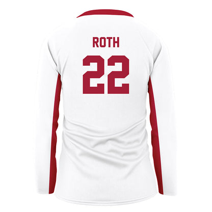Arkansas - NCAA Women's Volleyball : Ava Roth - White Volleyball Jersey