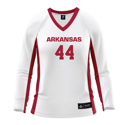 Arkansas - NCAA Women's Volleyball : Zoi Evans - White Volleyball Jersey