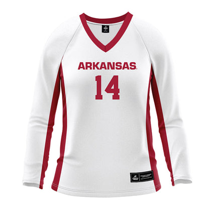 Arkansas - NCAA Women's Volleyball : Rosana Hicks - White Volleyball Jersey-0