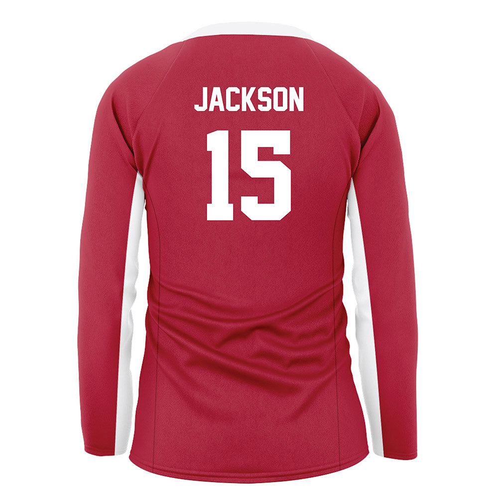 Arkansas - NCAA Women's Volleyball : Courtney Jackson - Cardinal Red Volleyball Jersey