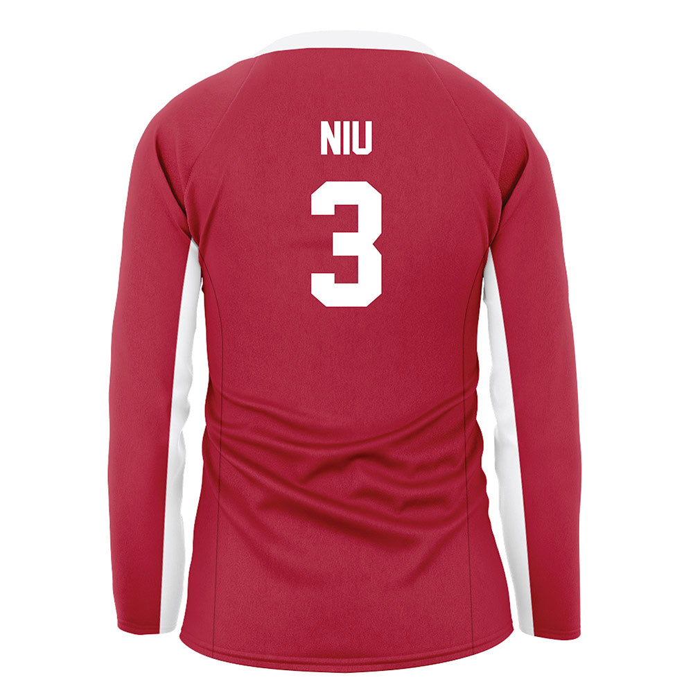 Arkansas - NCAA Women's Volleyball : Livia Niu - Cardinal Red Volleyball Jersey-1