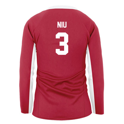 Arkansas - NCAA Women's Volleyball : Livia Niu - Cardinal Red Volleyball Jersey-1