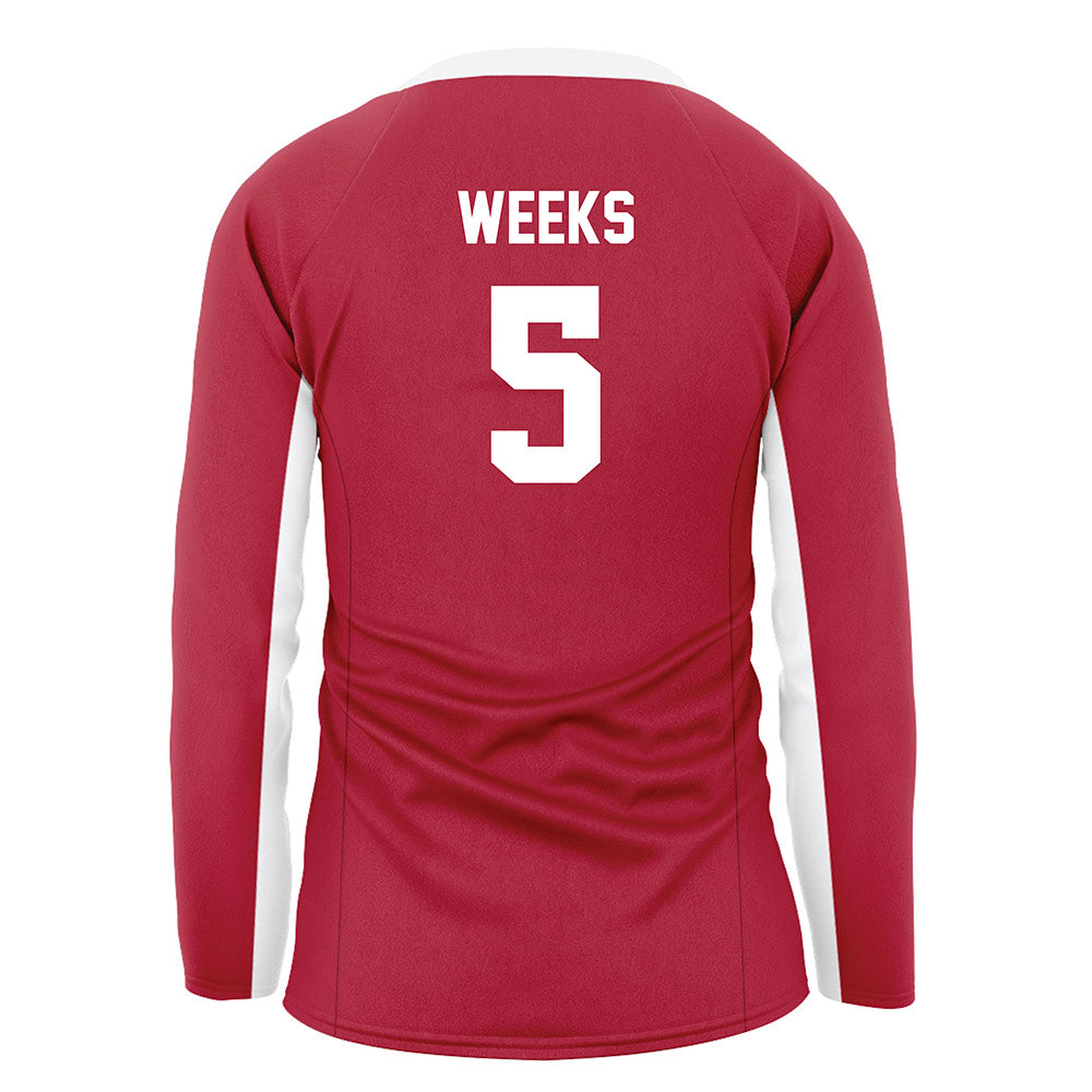 Arkansas - NCAA Women's Volleyball : Kylie Weeks - Cardinal Red Volleyball Jersey