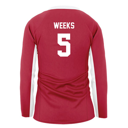 Arkansas - NCAA Women's Volleyball : Kylie Weeks - Cardinal Red Volleyball Jersey