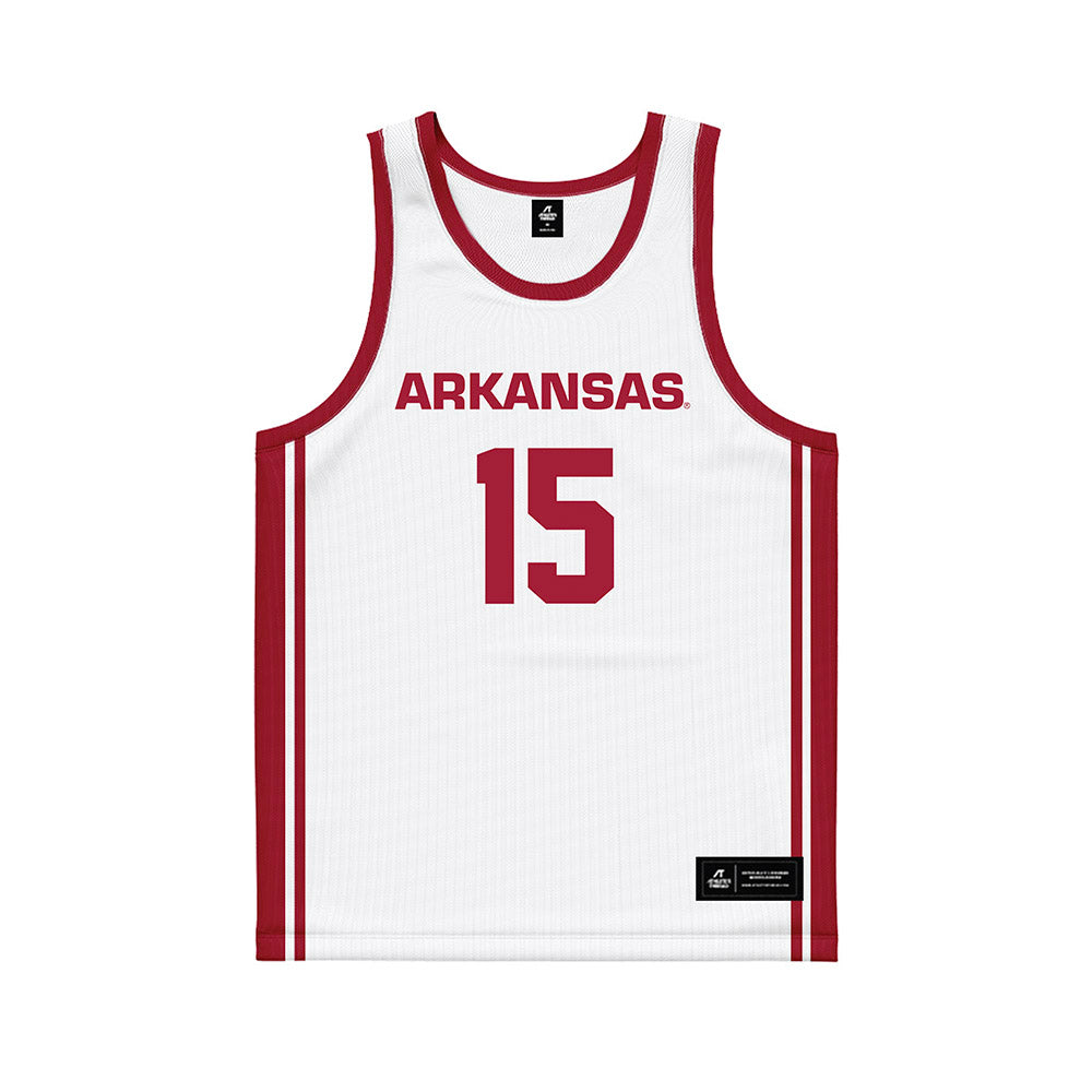 Arkansas - NCAA Women's Basketball : Jada Bates - White Basketball Jersey