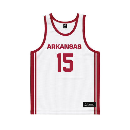 Arkansas - NCAA Women's Basketball : Jada Bates - White Basketball Jersey