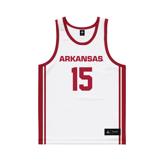 Arkansas - NCAA Women's Basketball : Jada Bates - White Basketball Jersey