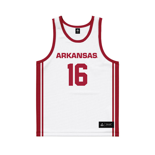 Arkansas - NCAA Women's Basketball : Pinja Paananen - White Basketball Jersey-0