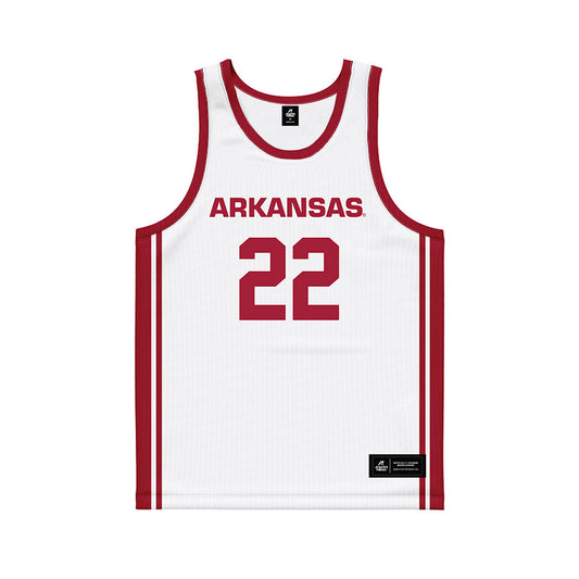Arkansas - NCAA Women's Basketball : Bonnie Deas - White Basketball Jersey-0