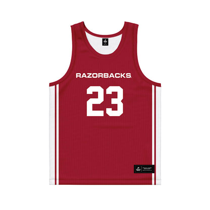 Arkansas - NCAA Women's Basketball : Emily Robinson - Red Basketball Jersey-0
