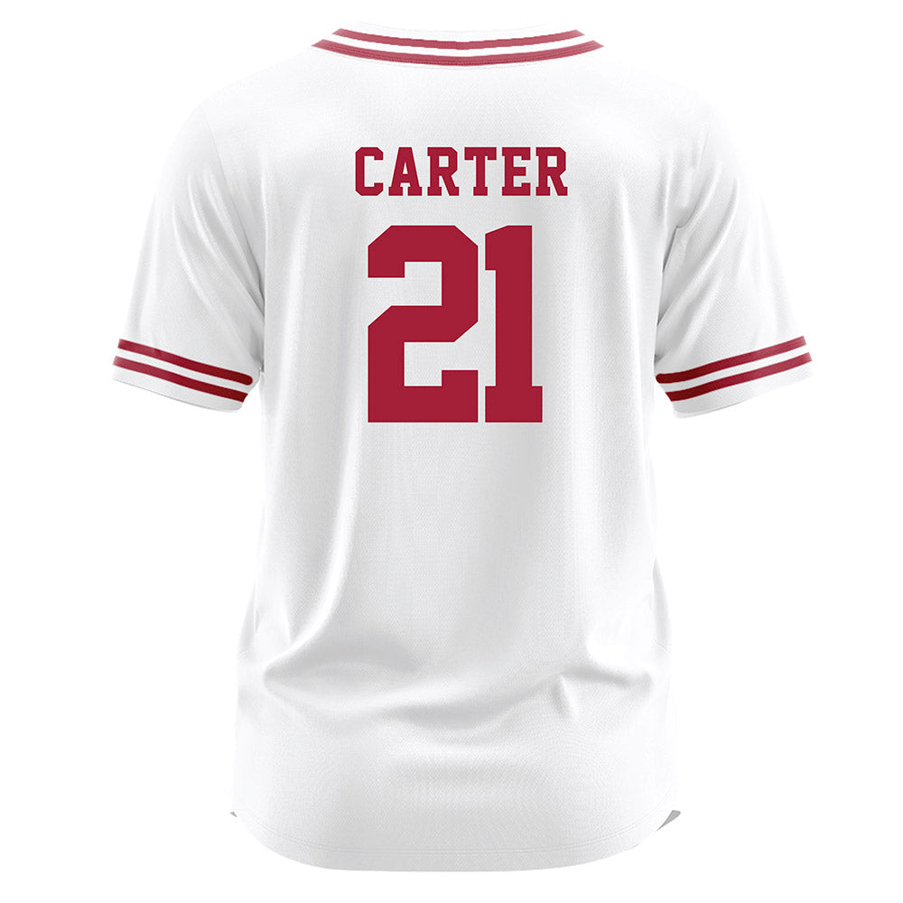 Arkansas - NCAA Softball : Ava Carter - White Jersey-1
