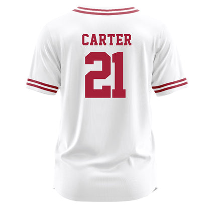 Arkansas - NCAA Softball : Ava Carter - White Jersey-1
