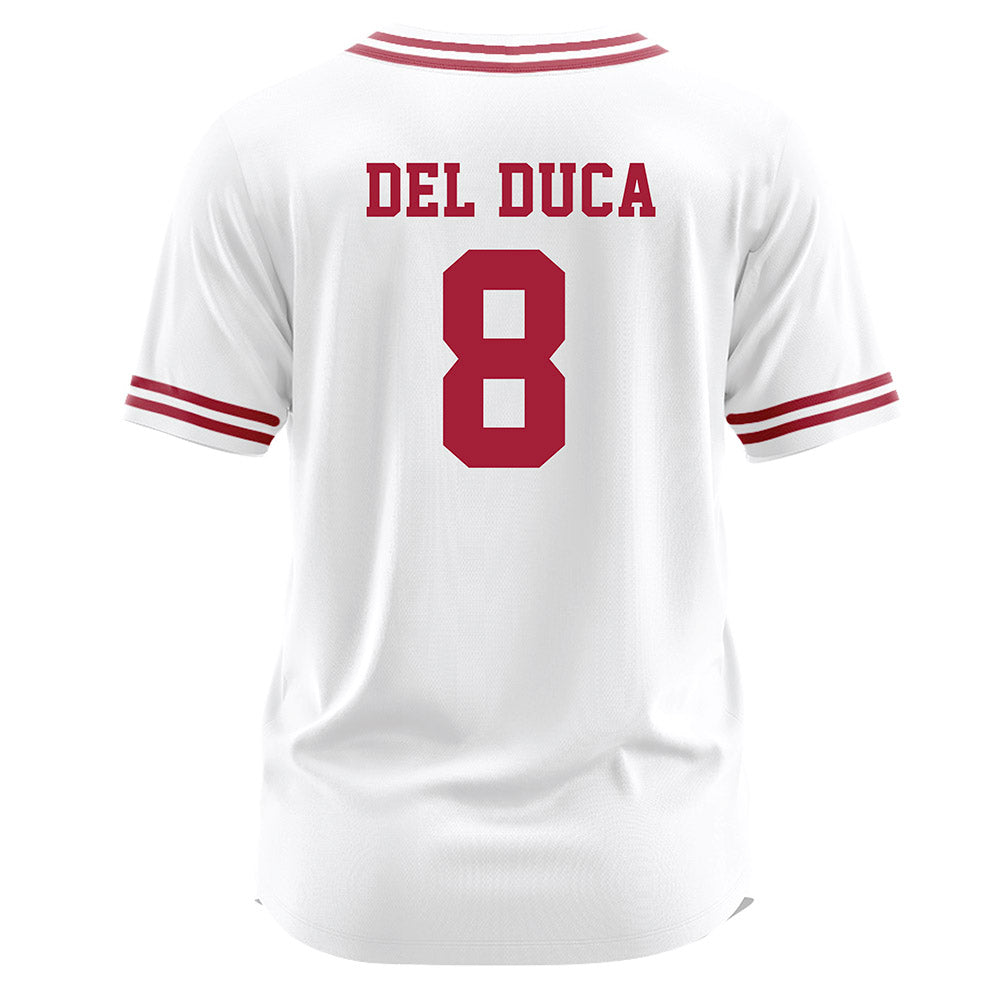 Arkansas - NCAA Softball : Kyler Del Duca - White Jersey-1