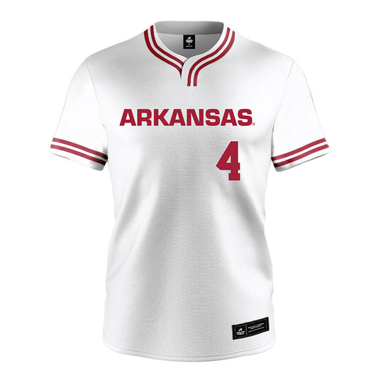 Arkansas - NCAA Softball : Reis Beuerlein - White Softball Jersey