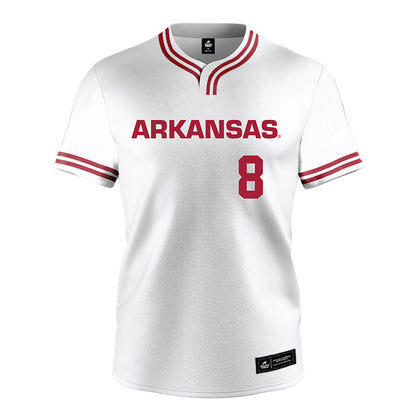 Arkansas - NCAA Softball : Kyler Del Duca - White Jersey-0