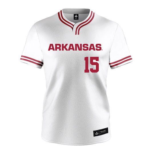 Arkansas - NCAA Softball : Spencer Prigge - White Softball Jersey