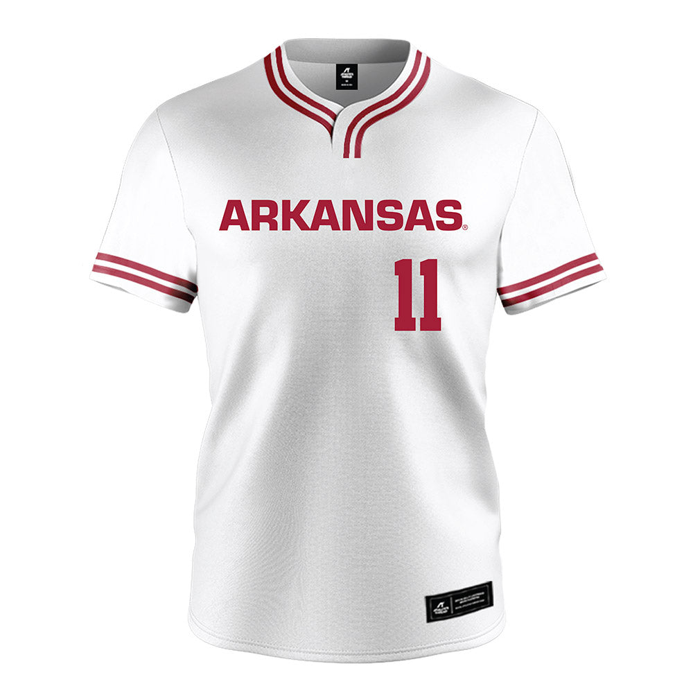 Arkansas - NCAA Softball : Robyn Herron - White Softball Jersey