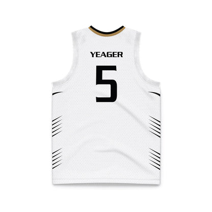 Oakland - NCAA Men's Basketball : MJ Yeager - White Basketball Jersey-1