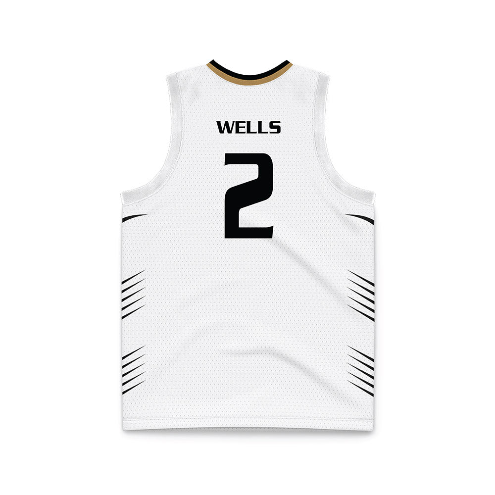 Oakland - NCAA Men's Basketball : Ziare Wells - White Basketball Jersey-1