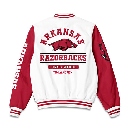 Arkansas - NCAA Men's Track & Field : TJ Tomlyanovich - Bomber Jacket