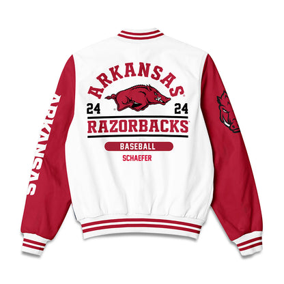 Arkansas - NCAA Baseball : Landon Schaefer - Bomber Jacket-1