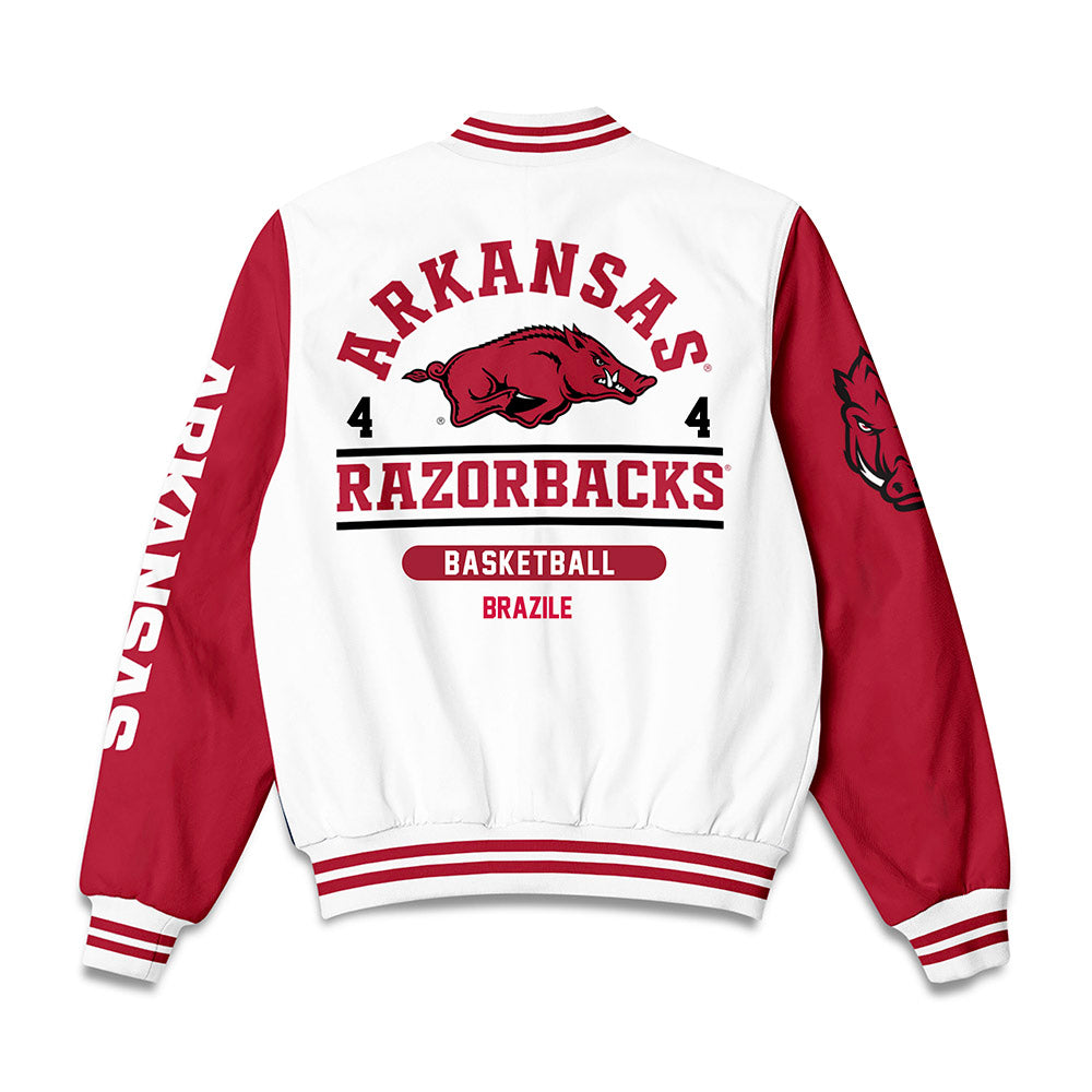 Arkansas - NCAA Men's Basketball : Trevon Brazile - Bomber Jacket-1
