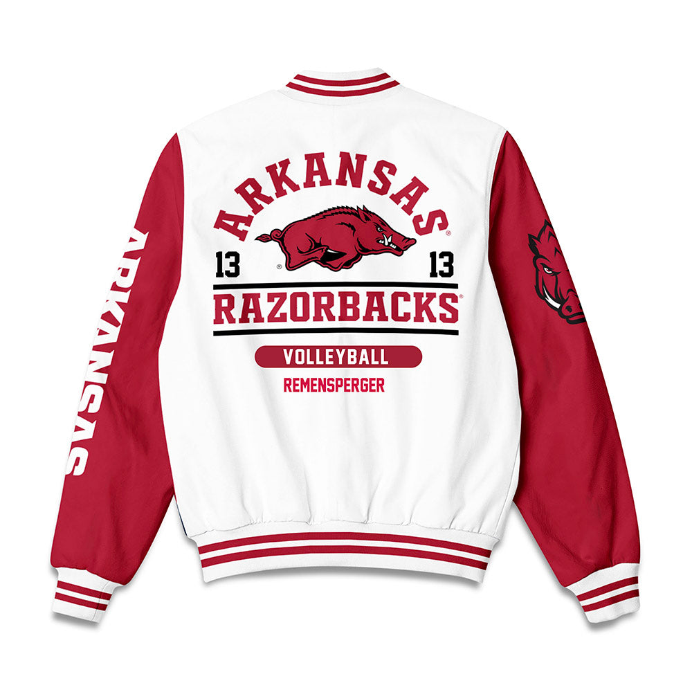 Arkansas - NCAA Women's Volleyball : Kiki Remensperger - Bomber Jacket-1