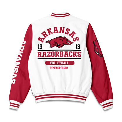 Arkansas - NCAA Women's Volleyball : Kiki Remensperger - Bomber Jacket-1