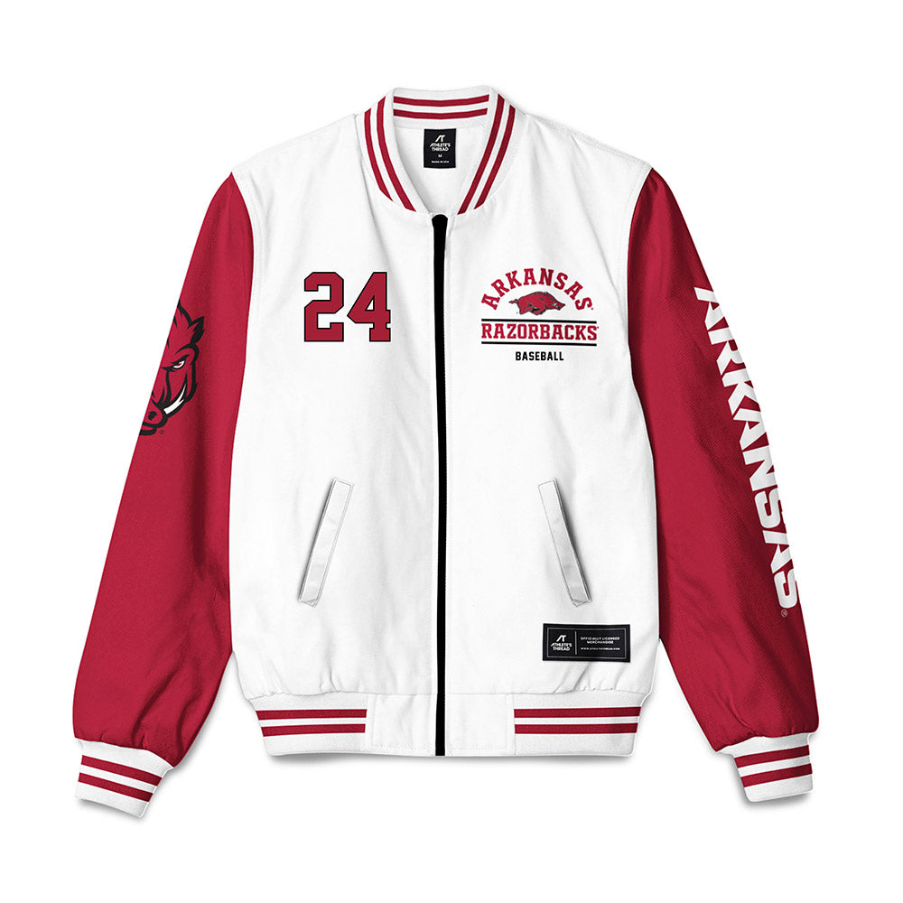 Arkansas - NCAA Baseball : Landon Schaefer - Bomber Jacket-0