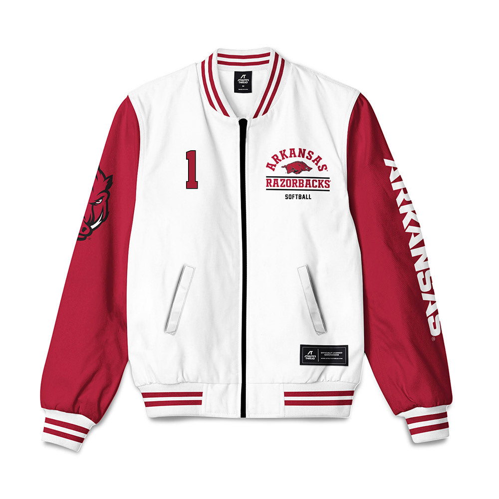 Arkansas - NCAA Softball : Brinli Bain - Bomber Jacket-0