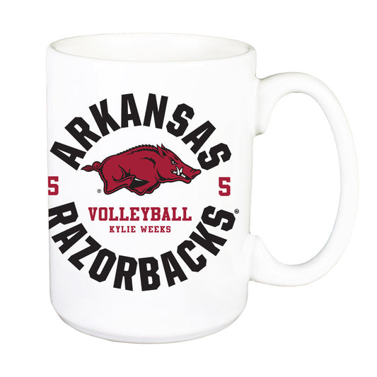 Arkansas - NCAA Women's Volleyball : Kylie Weeks - Mug